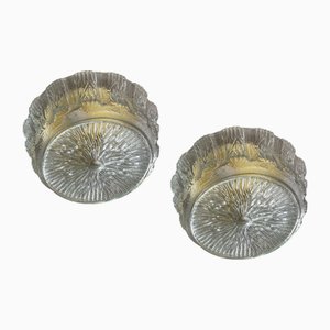 Murano Glass Flush Mounts from Staff, Germany, 1970s, Set of 2