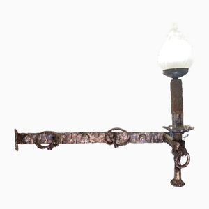 Vintage Wrought Iron Torch Light, 1960