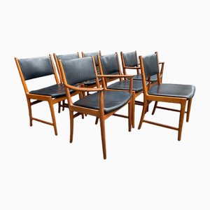 Vintage Danish Dining Chairs by Kai Lyngfeldt Larsen, 1950, Set of 7