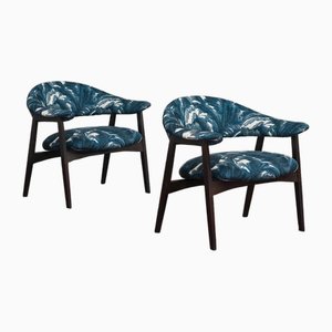 Set of Wooden Armchairs from Poggi, Italy, 1950