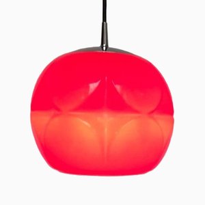 Vintage German Space Age Glass Ball Pendant Lamp from Peill & Putzler, 1970s