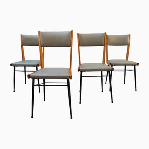 Gray Chairs, 1950s, Set of 4