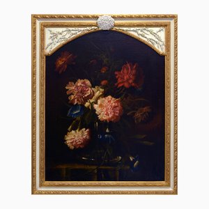 Blumenstillleben, 17. Jh., Öl auf Leinwand, gerahmt