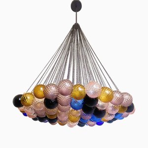 Lampadario Ballotton Balls in vetro di Murano multicolore di Simoeng