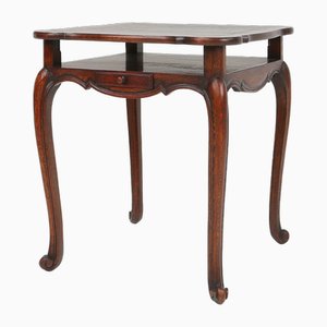 French Card Table in Wood with 2 Drawers, 1890s