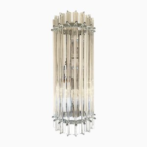 Trasparent Triedro Murano Glass Wall Sconce by Simoeng