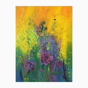 Zita Sudnika, Flores de verano, óleo sobre lienzo