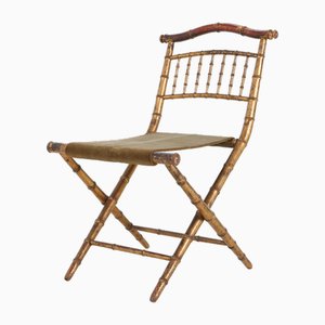 Sedia pieghevole in tessuto, metà XIX secolo