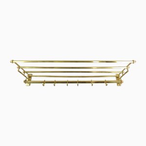Vintage Viennese Brass Wall Shelf, 1920s