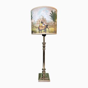 Stahl Lampe mit India Lampenschirm von Stringa