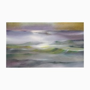 Zigmunds Snore, Waves, Watercolor on Paper
