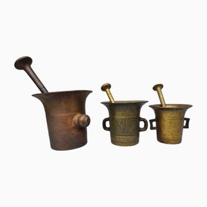 Bronze Mörser, 1890er, 3 . Set
