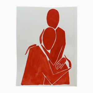 Waleria Matelska, Abrazado VIII, 2022, Acrílico sobre papel
