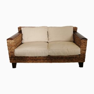 Zwei-Sitzer Sofa aus Seil & Holz von Adrien Audoux & Frida Minet, 1970
