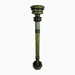 Geschnitzte Halogen Stehlampe aus Holz im Louis XVI Stil, 1970er