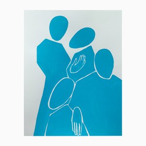 Waleria Matelska, Reunión, 2021, Acrílico sobre papel