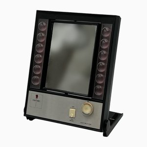 Miroir de Table Vintage avec Lampe et Loupe par Carmen Denmark, 1970s