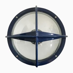 Lampade da parete da esterni modello Pirat Mid-Century in metallo di Eva Koppel, Nils Koppel, Gert Edstrand per Nordisk Solar, Danimarca, set di 3