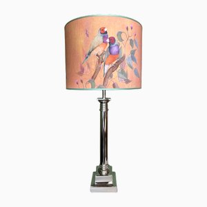 Column Lamp with Goulds Diamond Lampshade by Stringa