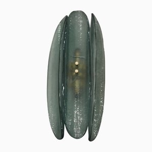 Italian Murano Glass Teal Color Wall Light