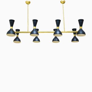 Mid-Century Italian Brass Ceiling Lamp, 1950s