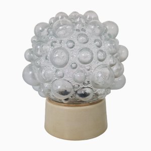 Lámpara de techo de vidrio burbuja de Helena Tynell para Glashütte, años 70