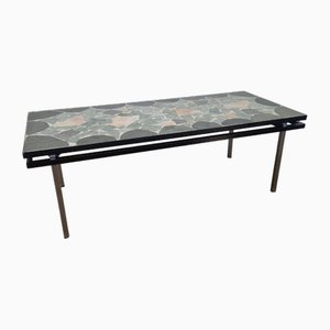 Mesa de centro de piedra natural con tablero flotante, años 60