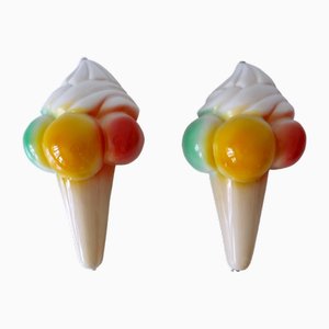 Applique / lampada da parete Ice Cream Cone vintage, Germania, anni '80