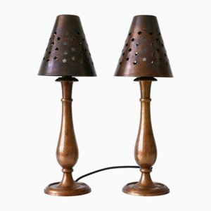 Mid-Century Modern Brass Side Table Lamps by Lambert, Germany, 1970s, Set of 2