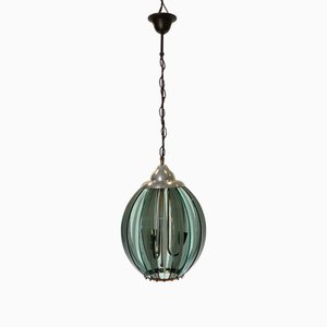 Glass and Brass Lantern, 1970s