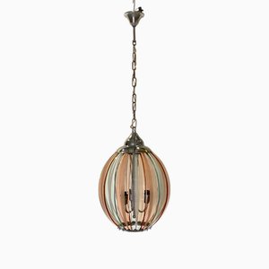 Glass and Brass Lantern, 1970s