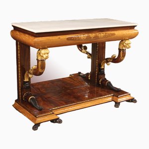 19th Century Inlaid Console, 1860s