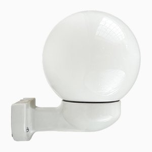Mid-Century German Ceramic and Glass Wall Lamp from Siemens, 1950s