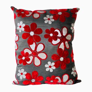 Black and Red Crimson Cushion