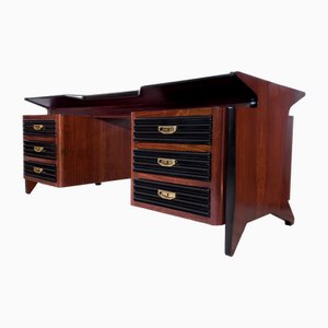 Italienischer Mid-Century Chefschreibtisch mit Dattilo von Osvaldo Borsani, 1950er, 2er Set