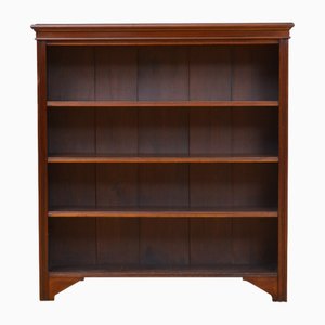 English Edwardian Mahogany Open Bookcase, 1900