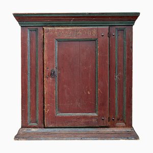 Antique Folk Art Hand Painted Cupboard