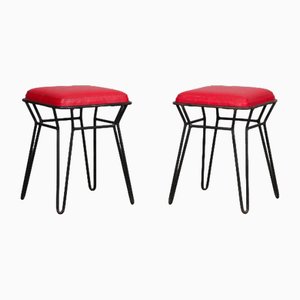 Set of Vintage Metal Stools, 1960s