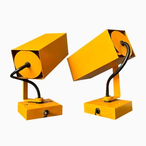 Space Age Eyeball Wall Lamps in Red, Set of 2