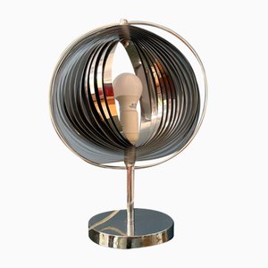 Metal Trumpet Uplighter Cup Table Lamp in Silver