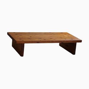 Schwedischer Mid-Century Sofatisch aus Kiefernholz von Sven Larsson, 1960er