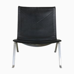 Pk22 Chair in Black Leather by Poul Kjærholm for Kold Christensen, 1970s