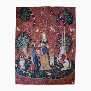 Tapiz Aubusson grande de estilo medieval