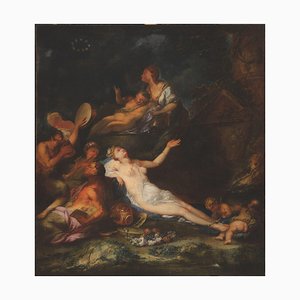 Bartoloemo Guidobono, Bacchanal with Maenads, Satyrs and Nymphs, 17th Century, Oil on Canvas
