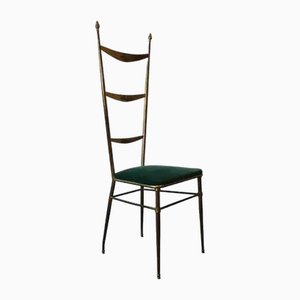 Chiavari High-Back Chair attributed to Gaetano Descalzi, Italy, 1950s