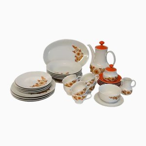 Mitterteich Porcelain Table and Tea Service, Germany, 1970s, Set of 28