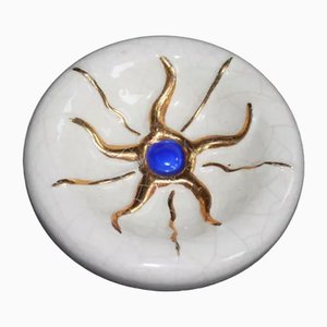 Empty Pocket in Longwy Enamels with Sun Motif, 1970s