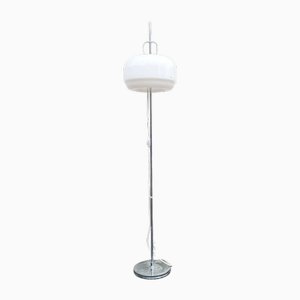 Lámpara de pie Medusa Mid-Century en blanco de Luigi Massoni para Guzzini, Italia, años 70