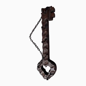 Brutalist Wooden Key Ring
