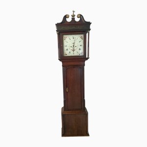 Orologio Giorgio III antico in quercia a otto giorni, 1800